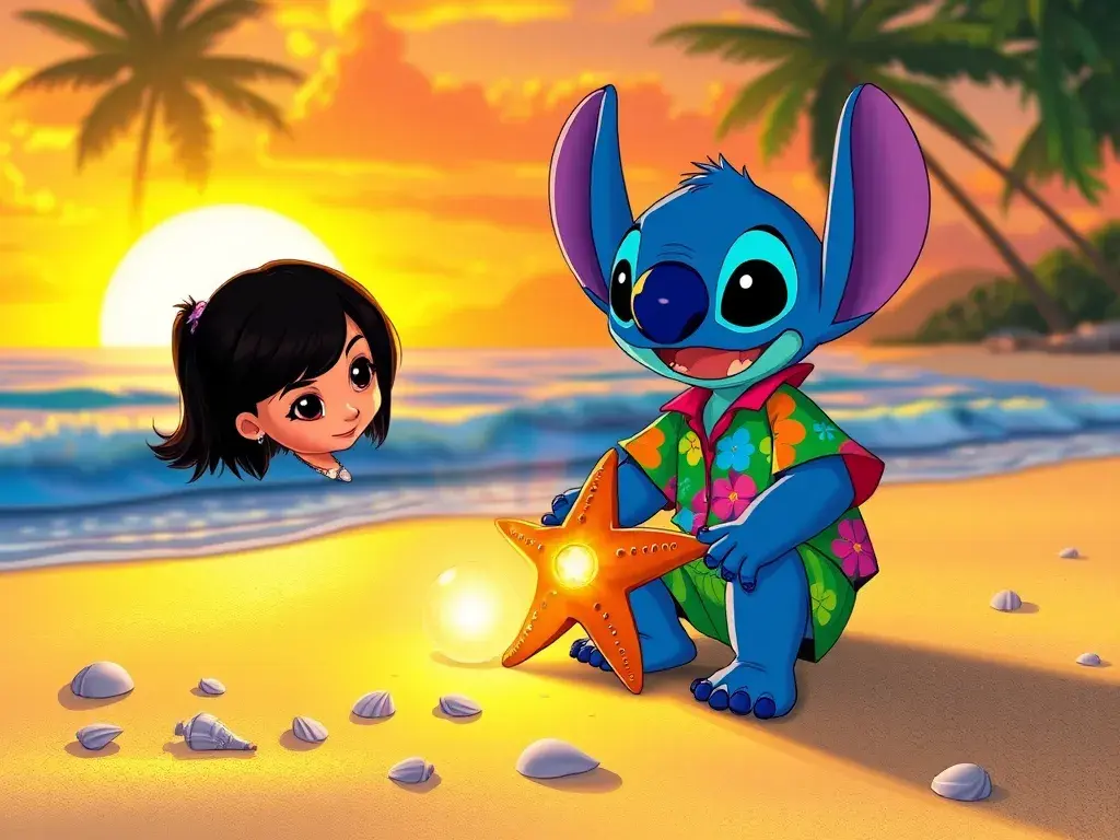 Lilo & Stitch: The Sparkling Starfish Mystery - undefined - StoryBee AI