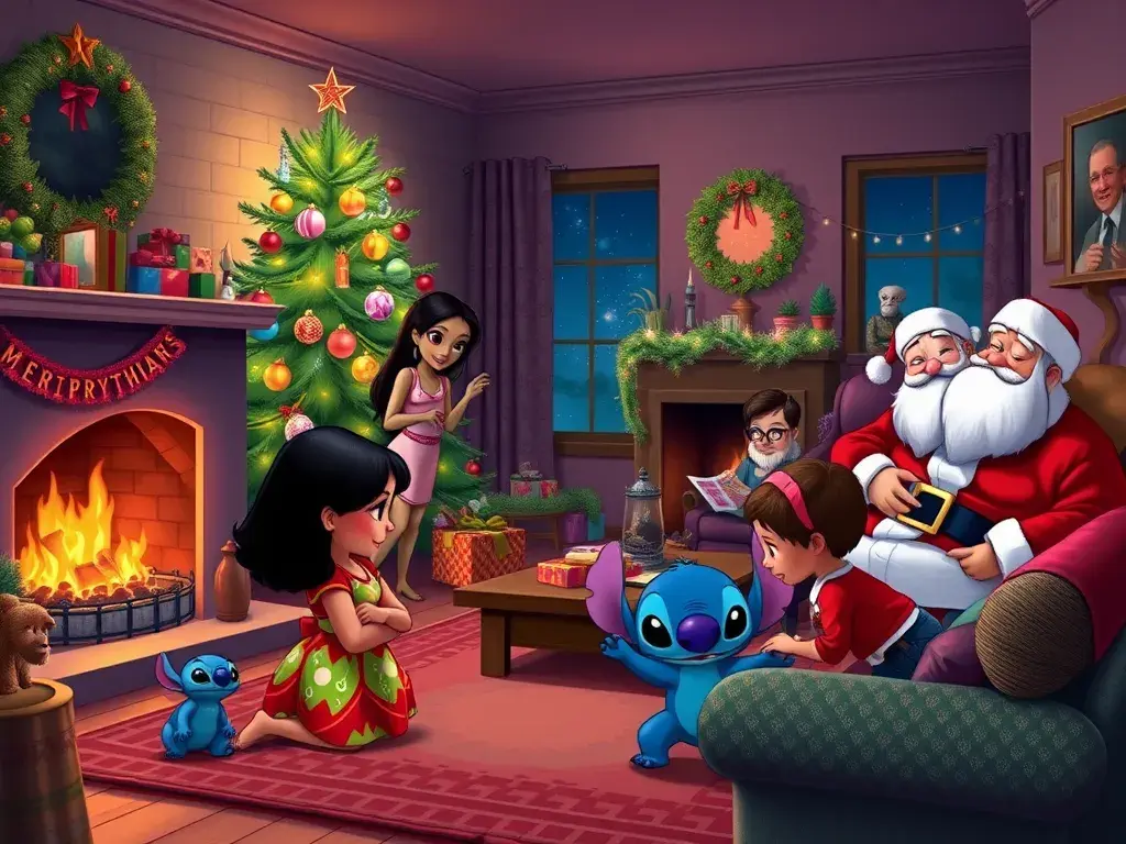 Lilo & Stitch's Christmas Caper: A Galactic Gift Hunt! - StoryBee AI