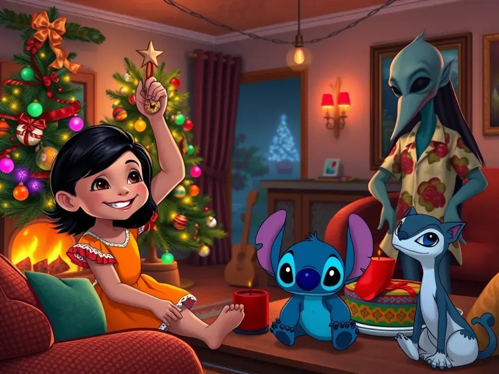 Lilo & Stitch's Christmas Caper: A Galactic Gift Hunt! - undefined - StoryBee AI