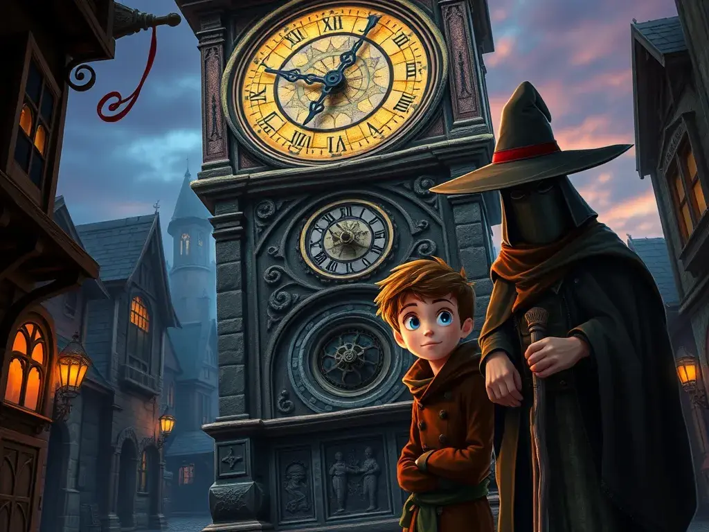 The Clockwork Kid and the Frozen Time - StoryBee AI