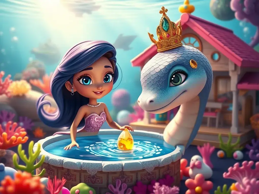 Lana and the Sparkling Sea Serpent - StoryBee AI