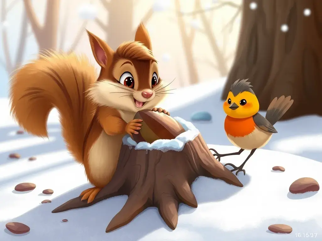 Champ's Chilly Chase: A Chipmunk's Christmas Caper - StoryBee AI