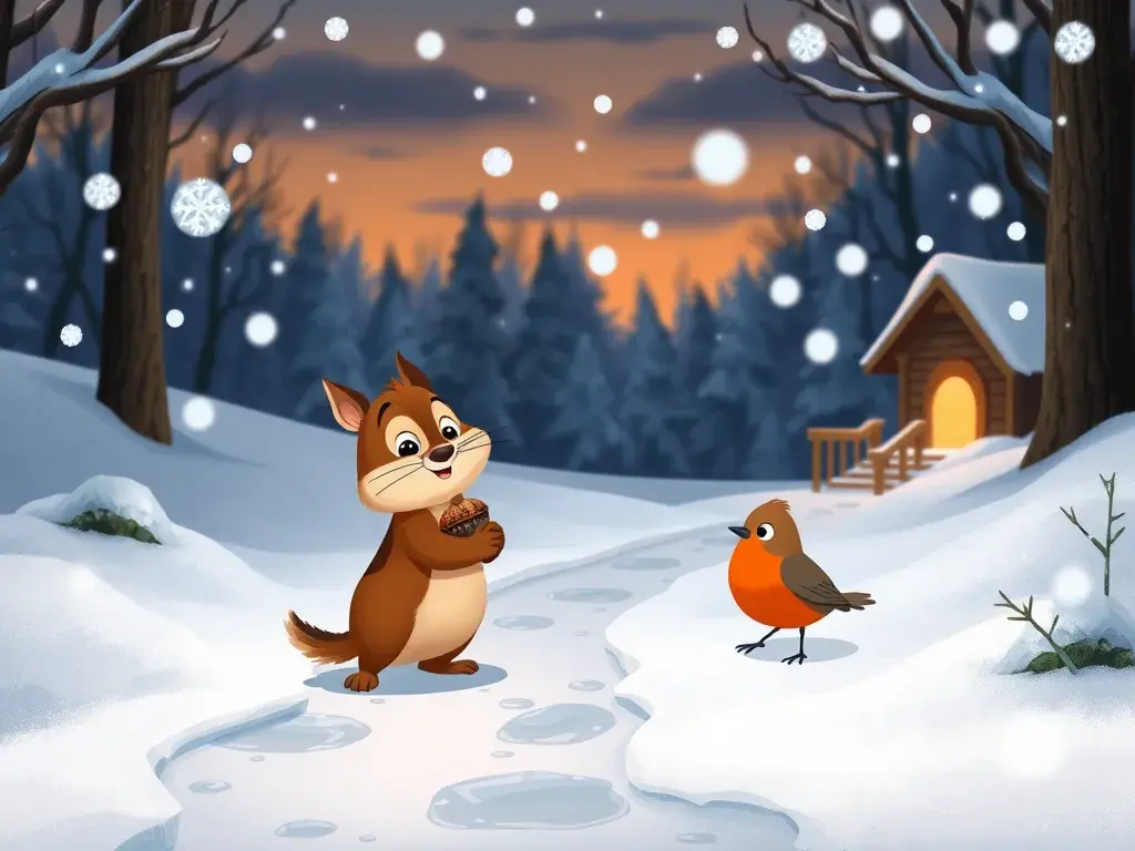 Champ's Chilly Chase: A Chipmunk's Christmas Caper - StoryBee AI