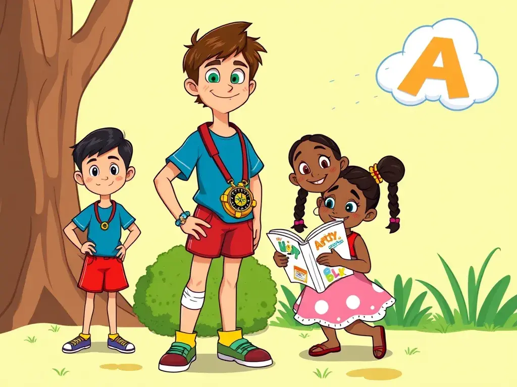 Arlo, Bina, and Cedric's Crystal Quest - undefined - StoryBee AI