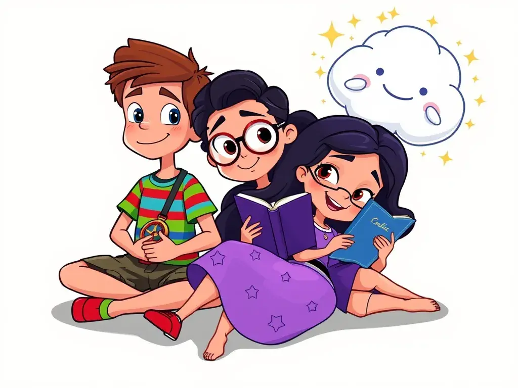 Arlo, Bina, and Cedric's Crystal Quest - undefined - StoryBee AI