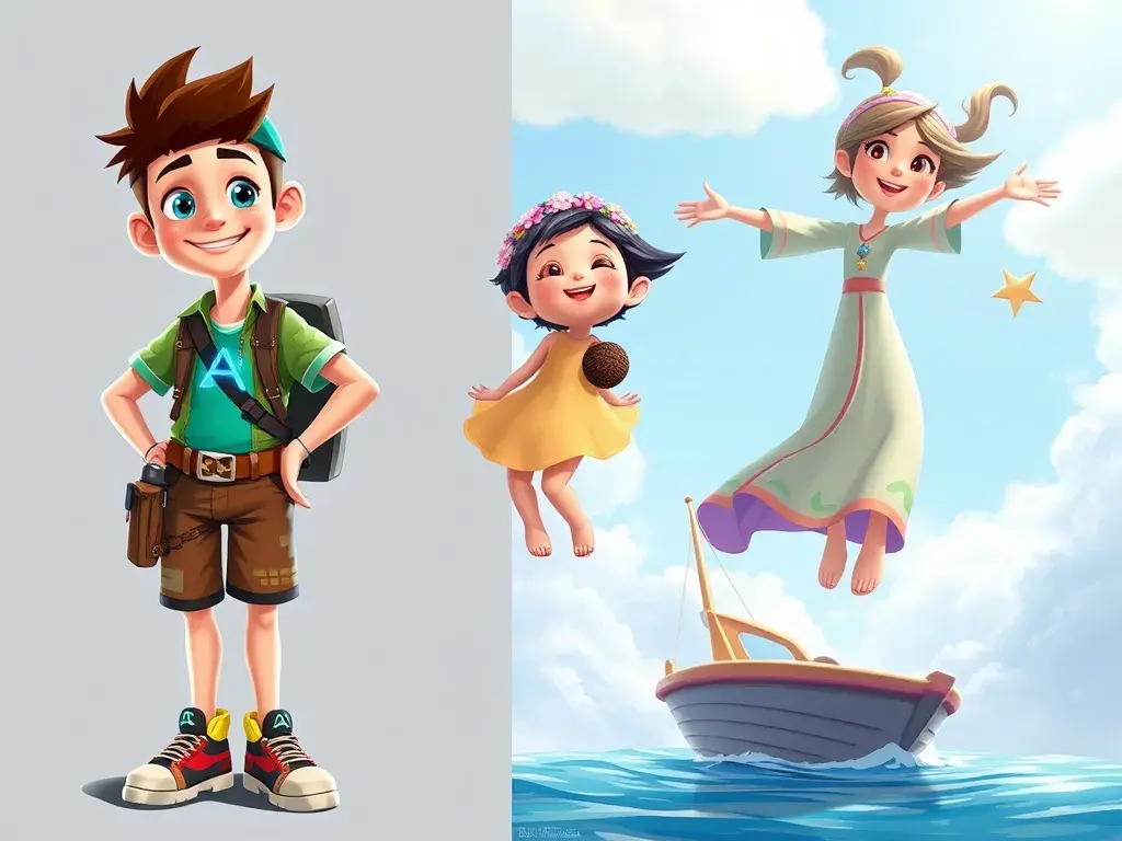 Arlo, Bina, and Cedric's Crystal Quest - undefined - StoryBee AI