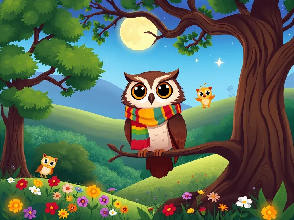 Olive the Owl Learns About Day and Night - undefined - StoryBee AI