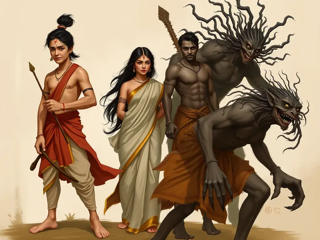 Rama's Dandaka Forest Trials: A Journey of Courage and Ingenuity - undefined - StoryBee AI