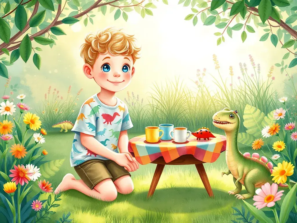 Noah and the Giggle Garden Dinosaurs - undefined - StoryBee AI
