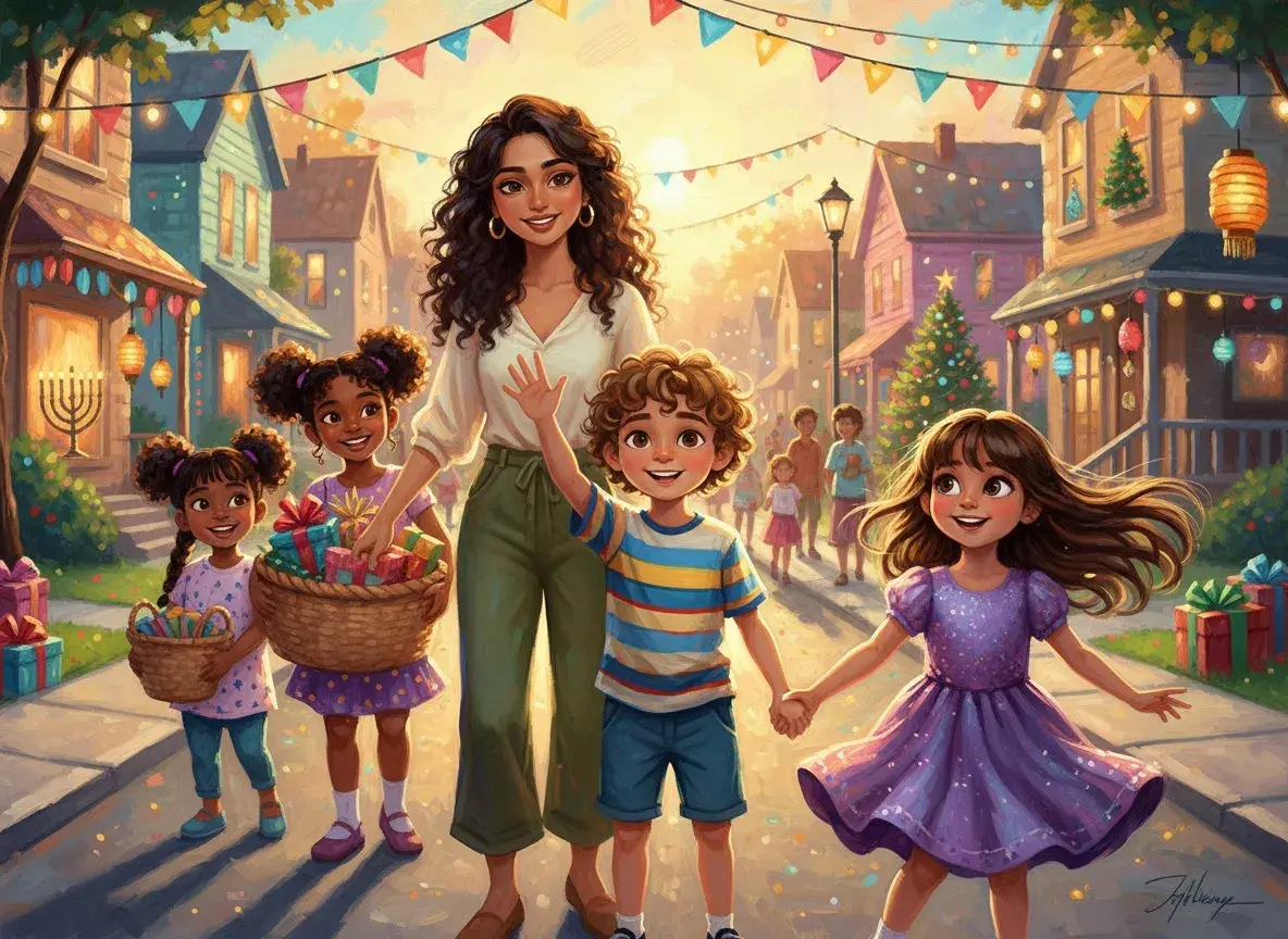 Faizi's Festival of Lights: A Baháʼí Celebration - StoryBee AI