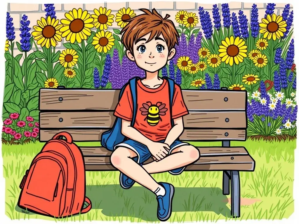 Alex and Ms. Green Save the Buzzing Garden - undefined - StoryBee AI