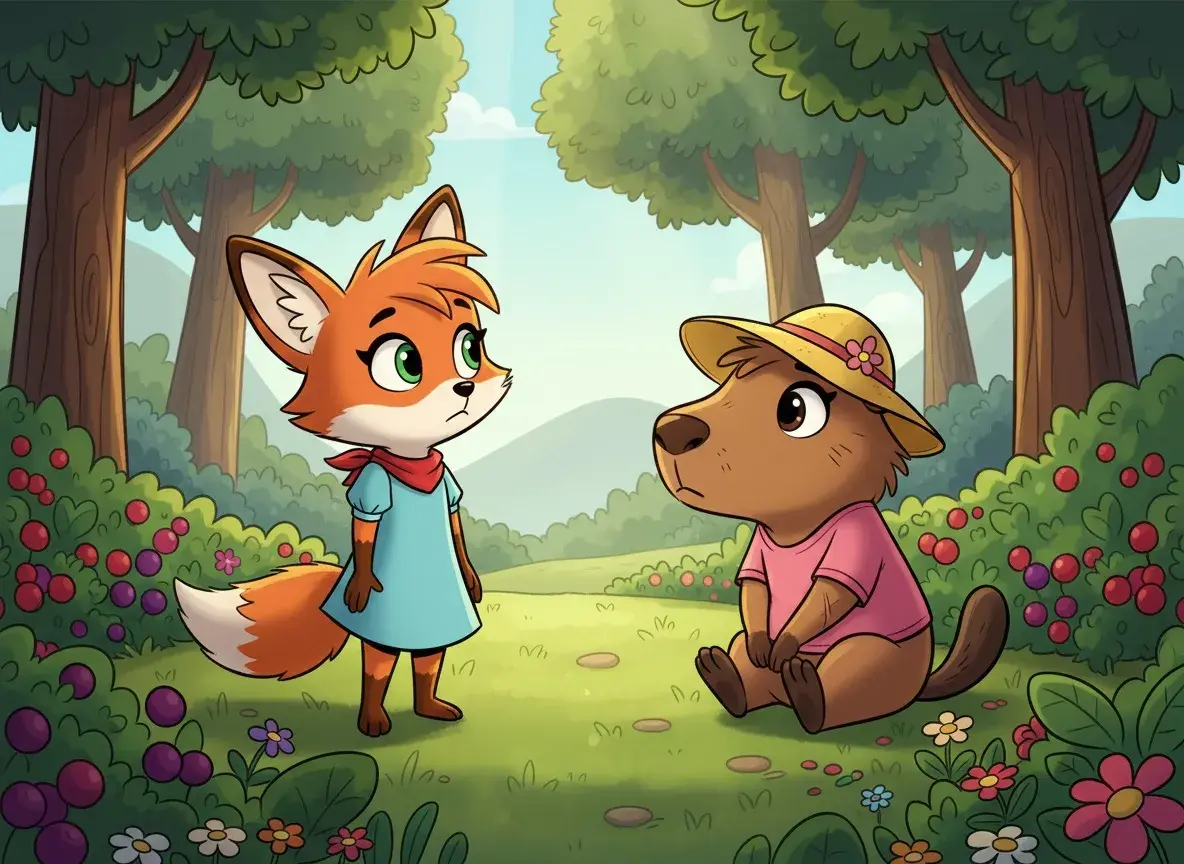 Fiona Fox and Carly Capybara's Berry Adventure - undefined - StoryBee AI