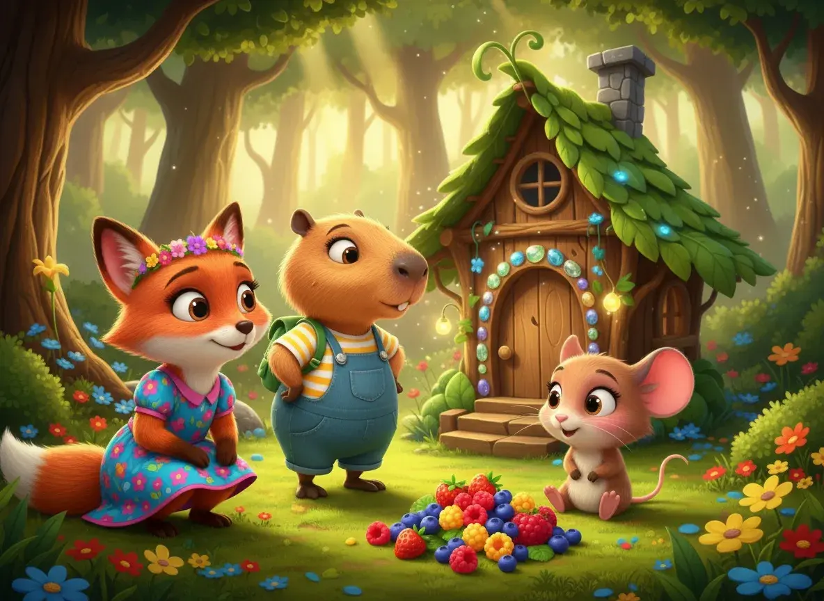 Fiona Fox and Carly Capybara's Berry Adventure - undefined - StoryBee AI