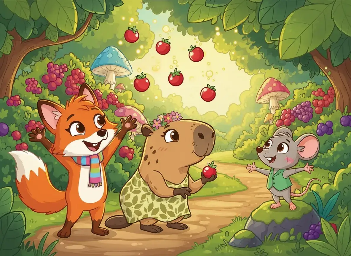 Fiona Fox and Carly Capybara's Berry Adventure - undefined - StoryBee AI