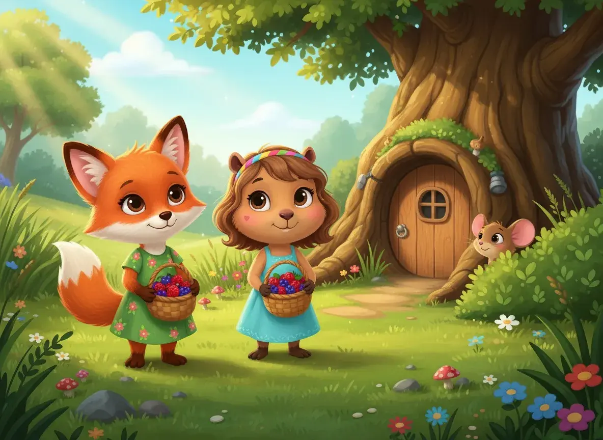 Fiona Fox and Carly Capybara's Berry Adventure - undefined - StoryBee AI