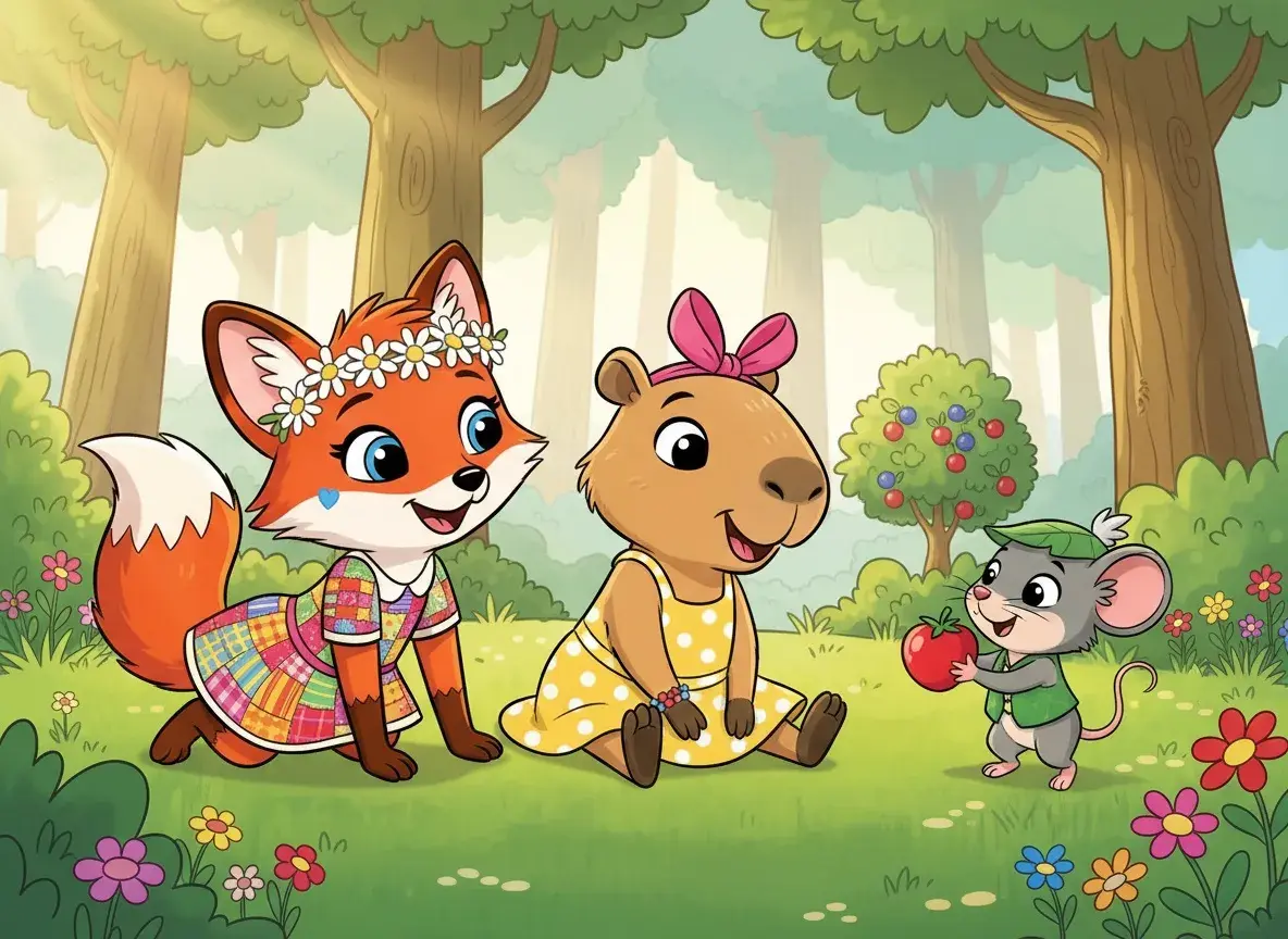 Fiona Fox and Carly Capybara's Berry Adventure - undefined - StoryBee AI