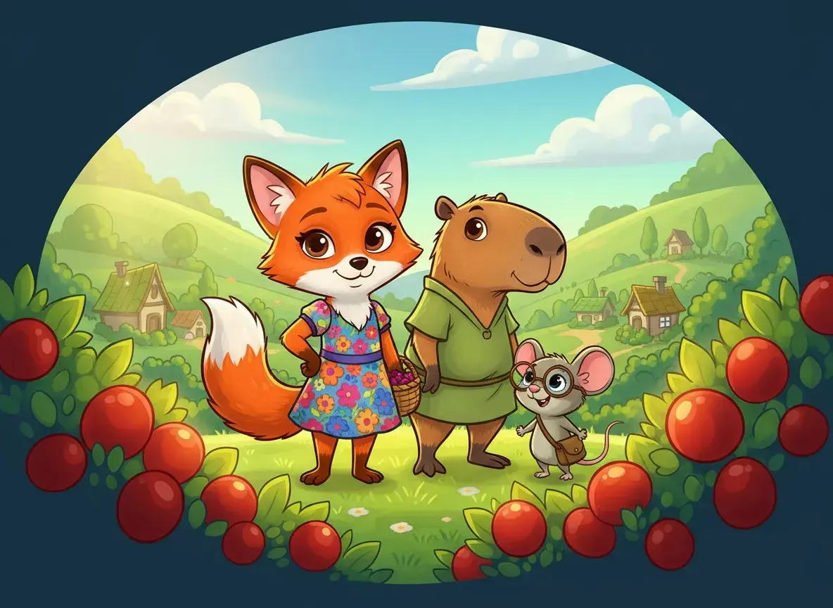 Fiona Fox and Carly Capybara's Berry Adventure - undefined - StoryBee AI