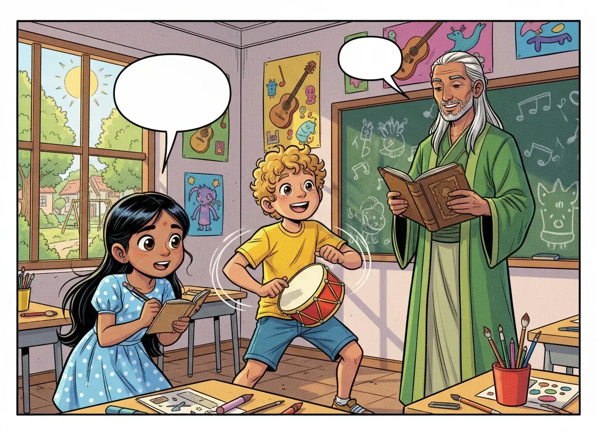 म्यूजिकल झूला झूल और कविता की जादुई धुन