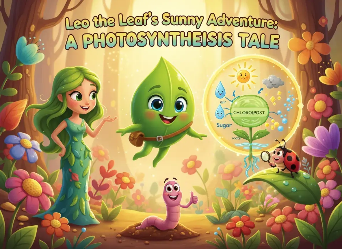 Leo the Leaf's Sunny Adventure: A Photosynthesis Tale