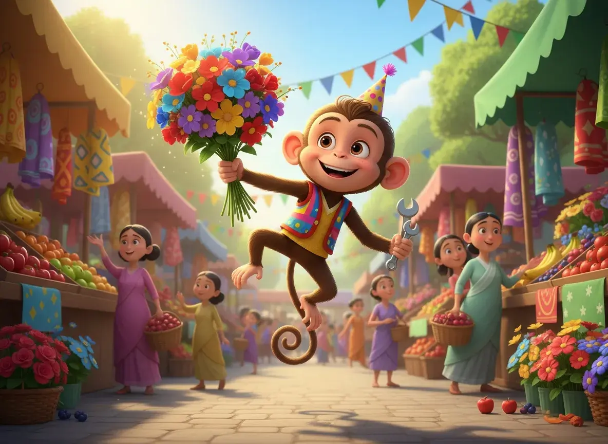 Bittu's Bouncing Bazaar Blunder - StoryBee AI