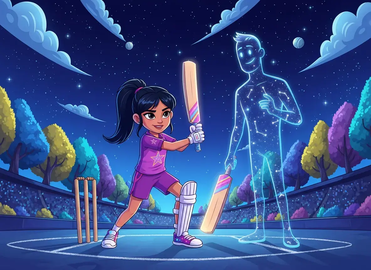 Safa's Midnight Cricket Dream - undefined - StoryBee AI