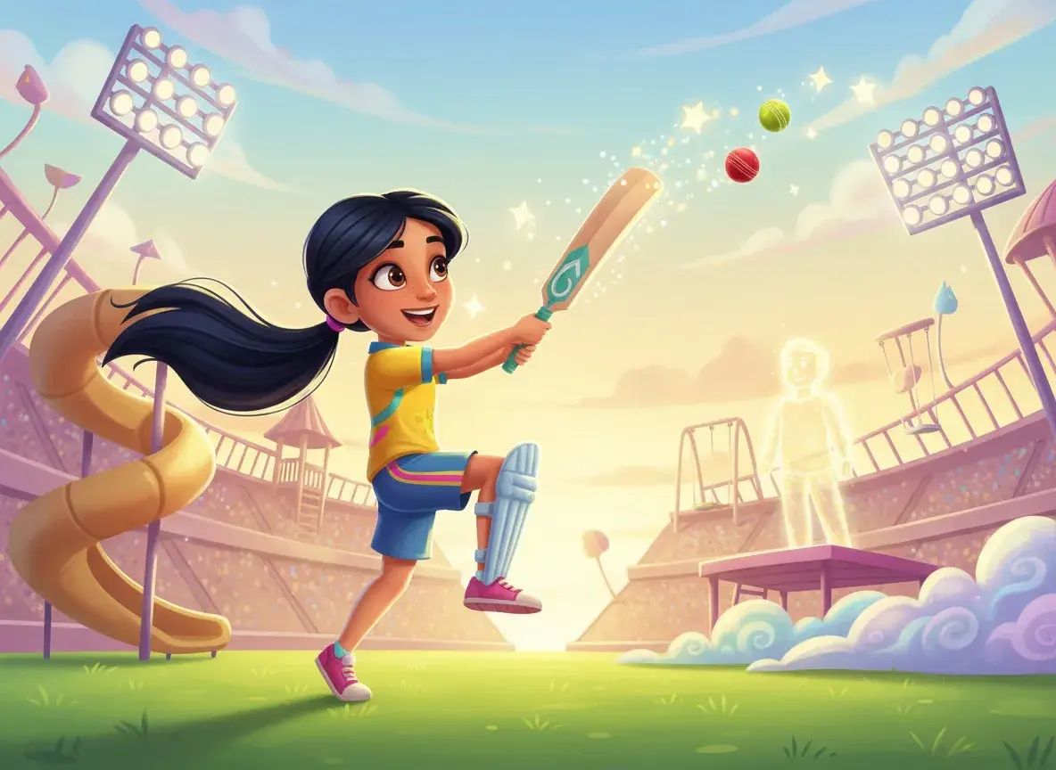 Safa's Midnight Cricket Dream - undefined - StoryBee AI