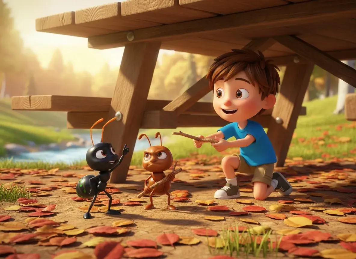 رحلة النملة إلى جبل الفتات العظيم - undefined - StoryBee AI