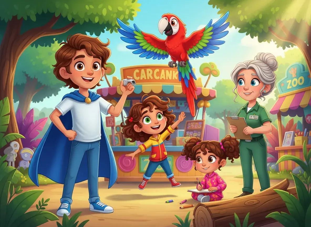 The Great Zoo Escape and the Case of the Missing Macaw - StoryBee AI