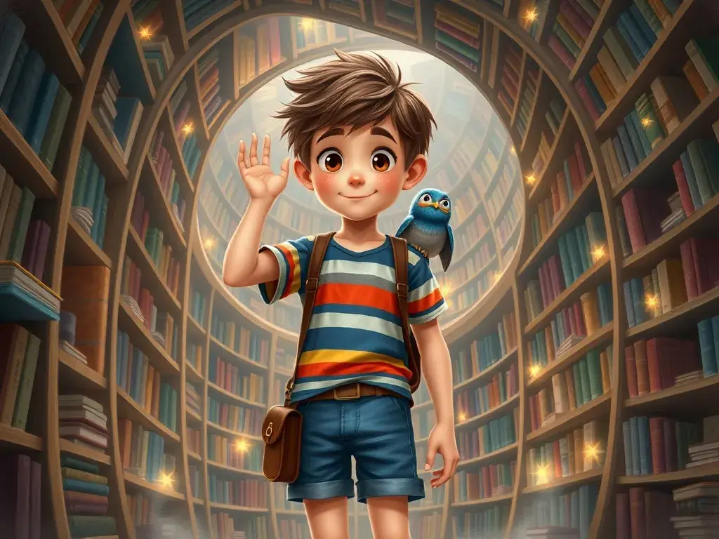 Theo y la Biblioteca de los Cuentos Vivientes - StoryBee AI Theo y la Biblioteca de los Cuentos Vivientes - undefined - StoryBee AI
