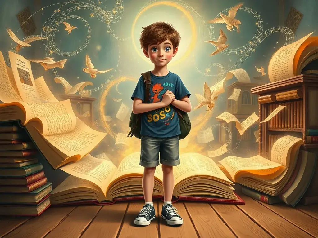 Theo y la Biblioteca de los Cuentos Vivientes - StoryBee AI Theo y la Biblioteca de los Cuentos Vivientes - undefined - StoryBee AI