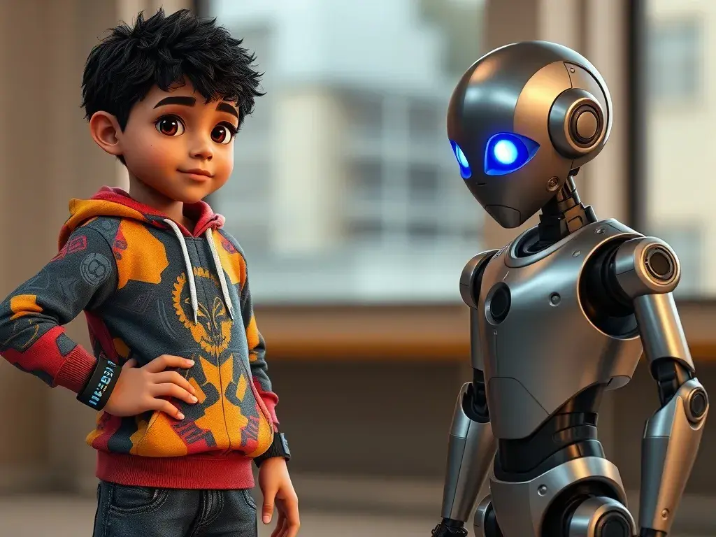 Zane, Rai, and the Case of the Missing Holograms - StoryBee AI Zane, Rai, and the Case of the Missing Holograms - undefined - StoryBee AI