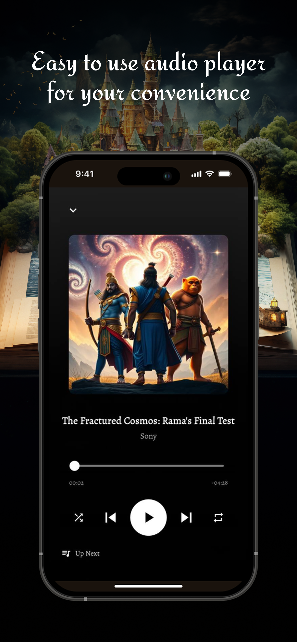 StoryBee app — curated playlists screen